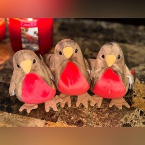 🐦 TY Beanie Babies Early Robin Lot of 3 Vintage 1997 Plush